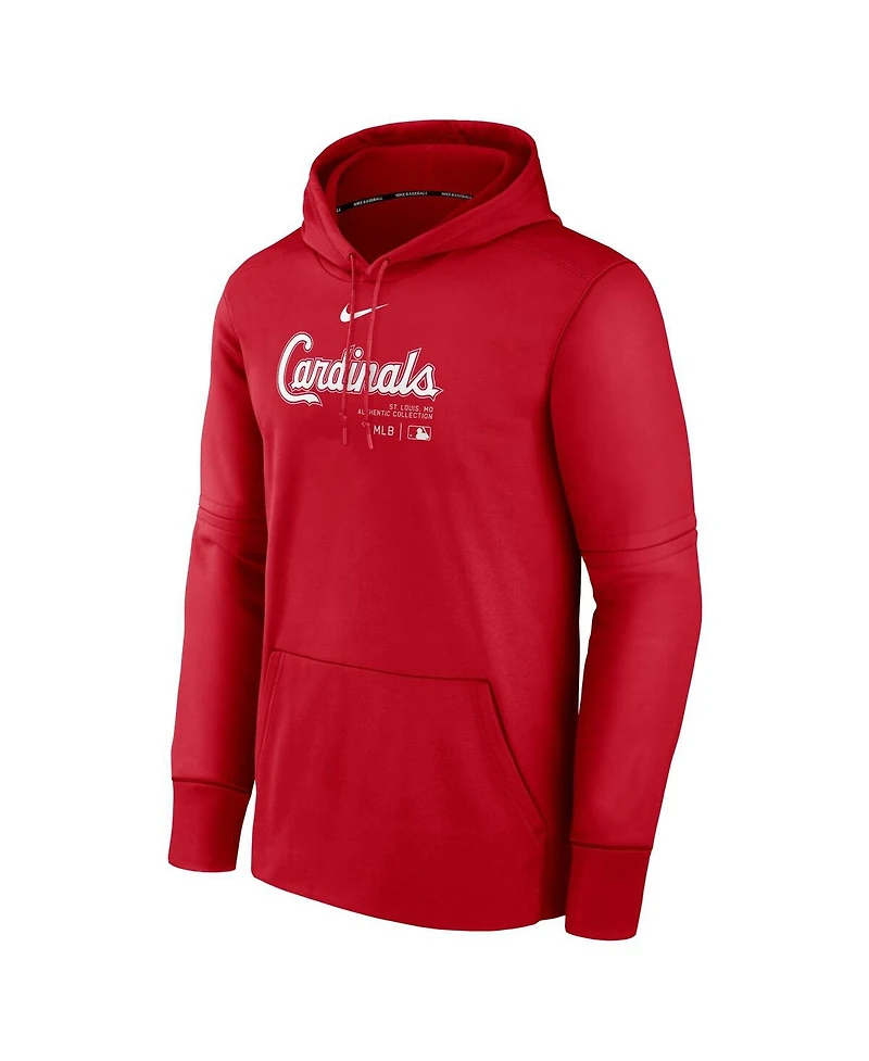 Men's Nike Red St. Louis Cardinals Authentic Collection Practice Performance Pullover Hoodie