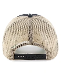 Men's '47 Brand Black, Natural Detroit Lions Trawler Clean Up Trucker Adjustable Hat