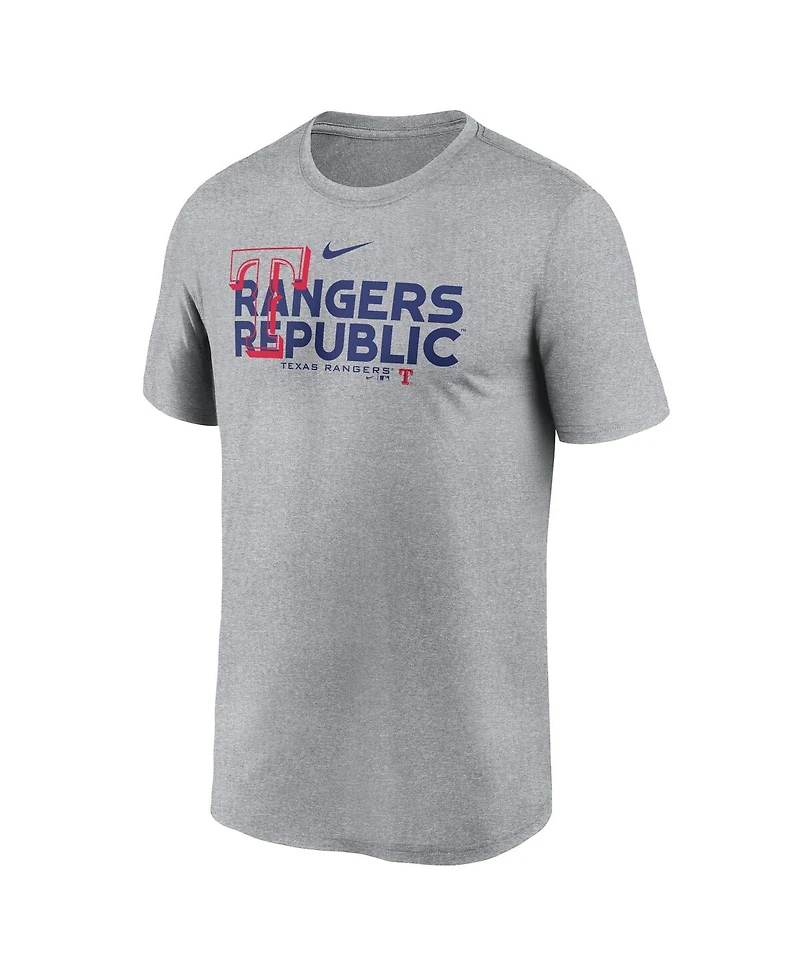 Men's Nike Heathered Charcoal Texas Rangers Local Rep Legend Performance T-shirt