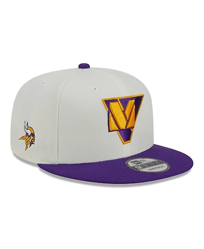 Men's New Era Cream, Purple Minnesota Vikings City Originals 9FIFTY Snapback Hat