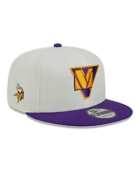Men's New Era Cream, Purple Minnesota Vikings City Originals 9FIFTY Snapback Hat