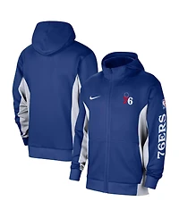 Men's Nike Royal Philadelphia 76ers 2023/24 Authentic Showtime Full-Zip Hoodie