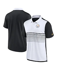 Men's Nike Black, White Pittsburgh Steelers Fashion Performance Polo Shirt