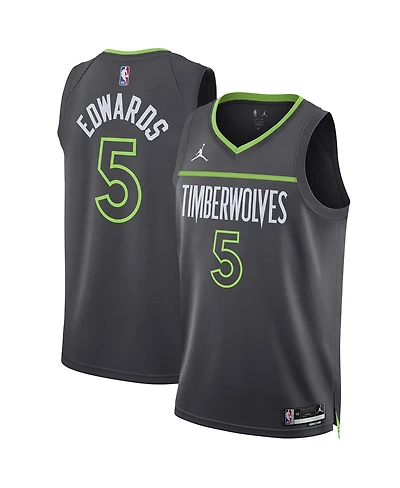 Men's and Women's Jordan Anthony Edwards Charcoal Minnesota Timberwolves Swingman Jersey - Statement Edition