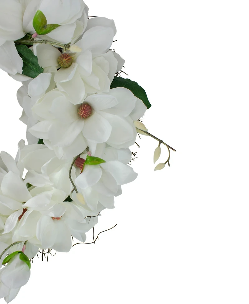 Northlight Magnolias Artificial Spring Wreath - 24" Unlit