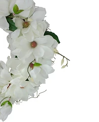 Northlight Magnolias Artificial Spring Wreath - 24" Unlit