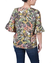 Ny Collection Women's Bell Sleeve Blouse