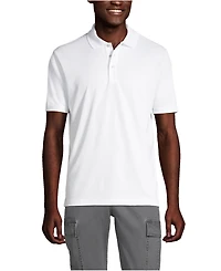 Lands' End Men's School Uniform Short Sleeve Solid Active Polo Shirts