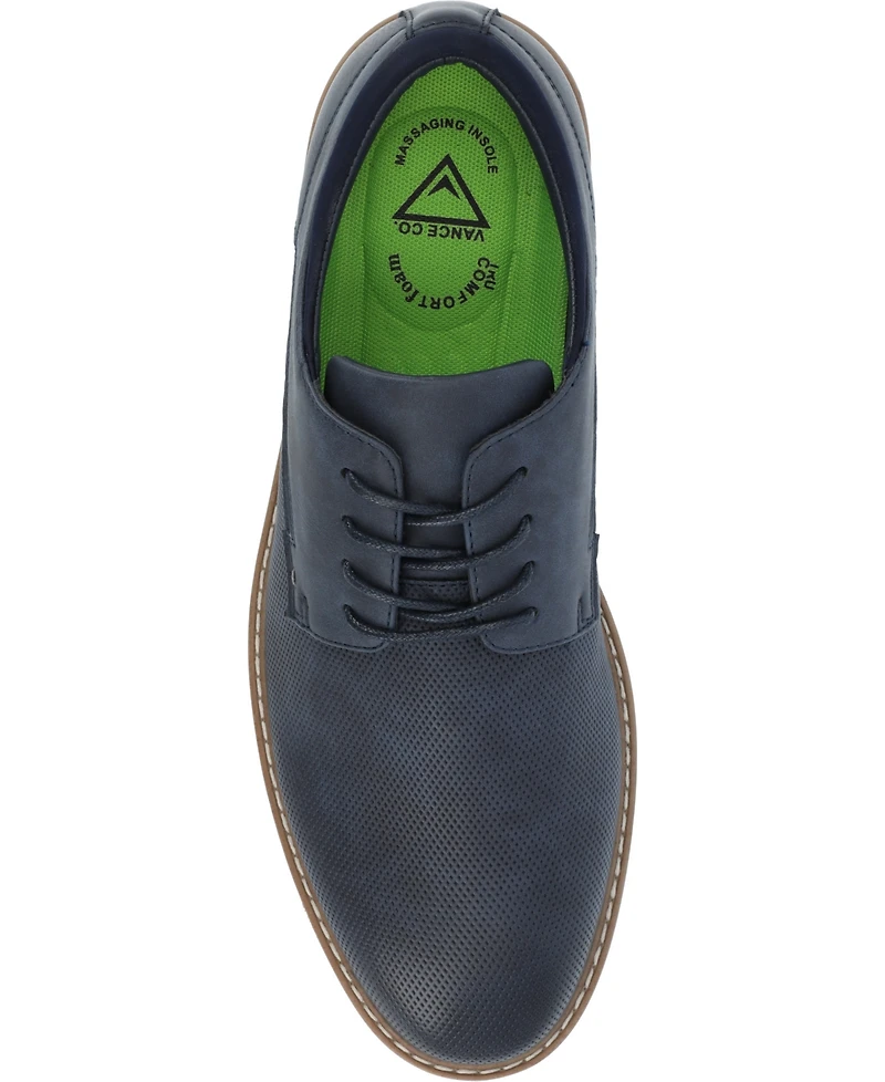 Vance Co. Men's Leon Tru Comfort Foam Lace-Up Casual Dress Shoes