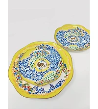 Jessie Zhao New York Yellow Garden Bone China Plates, Set Of Three