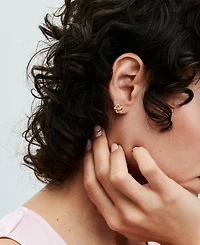 Pandora Sparkling Infinity Heart Stud Earrings