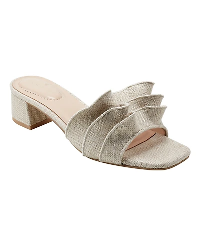 Bandolino Women's Rista Ruffle Detail Dress Slide Sandals
