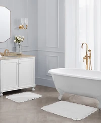 Laura Ashley Crochet Reversible Cotton 2-Pc. Bath Rug Set
