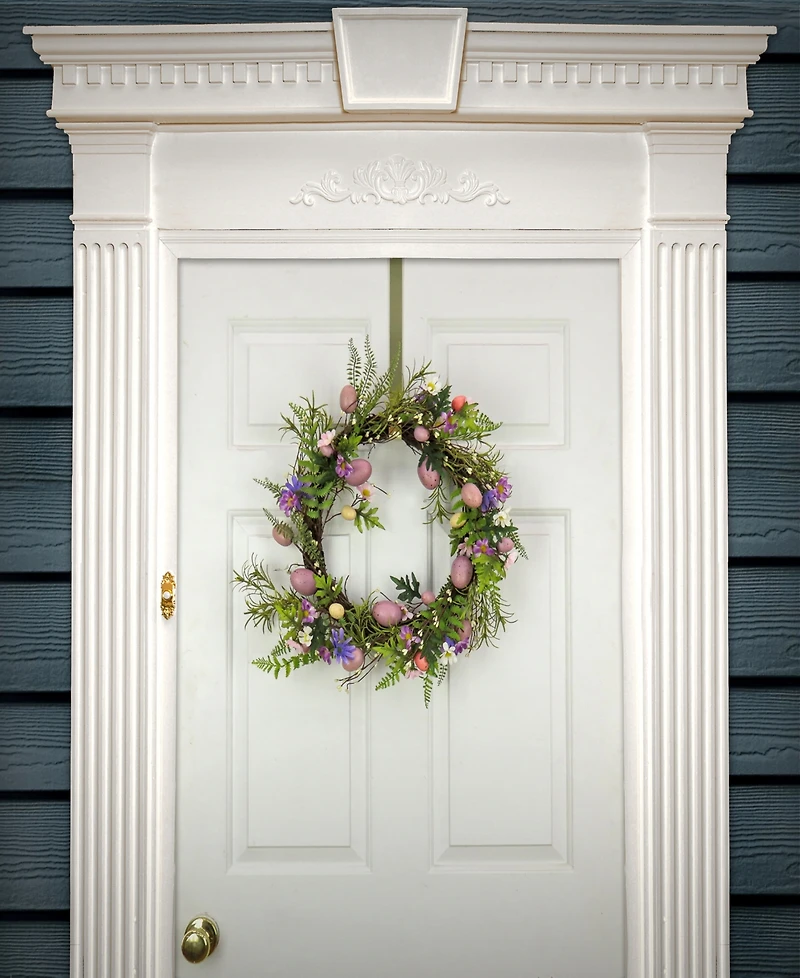 National Tree Company 22" Eggs, Flowers, and Ferns Wreath