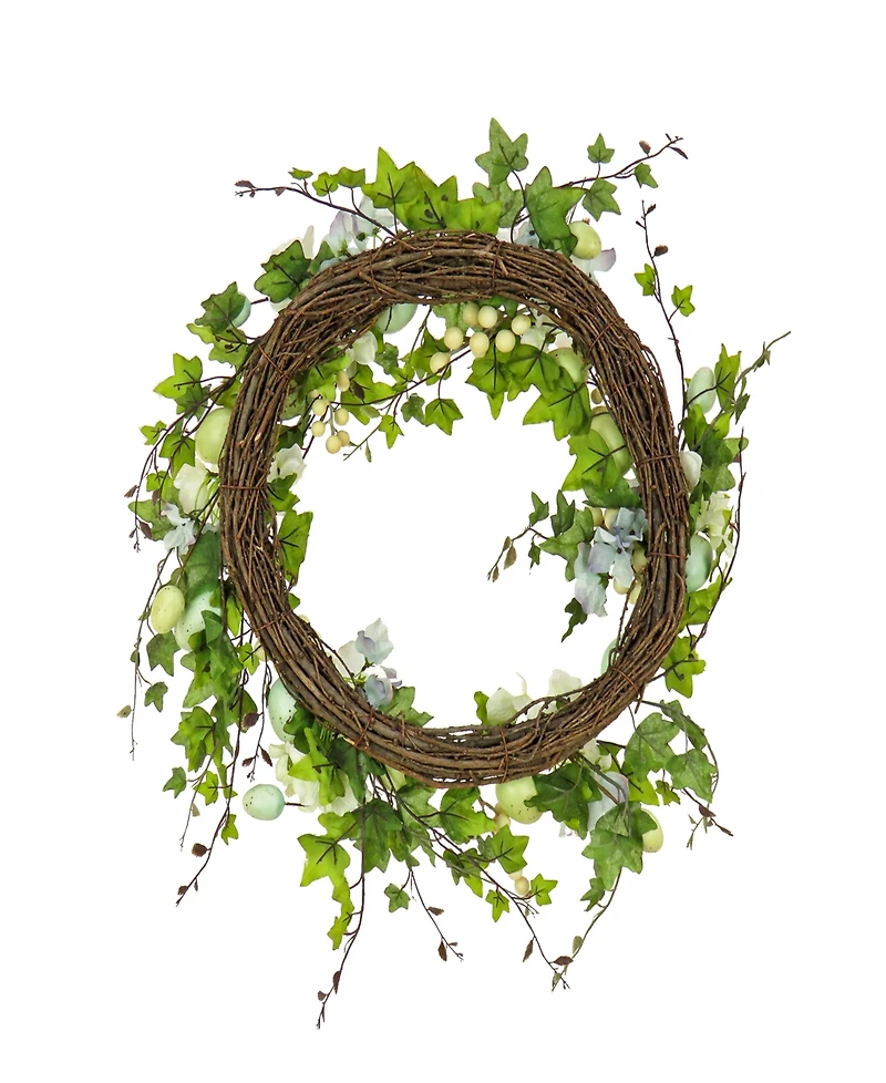 National Tree Company 22" Ivy and Eggs Easter Wreath