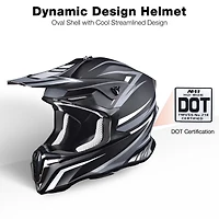 Ahr Offroad Full Face Motorcycle Helmet Motocross Dirt Bike Atv Dot Approved