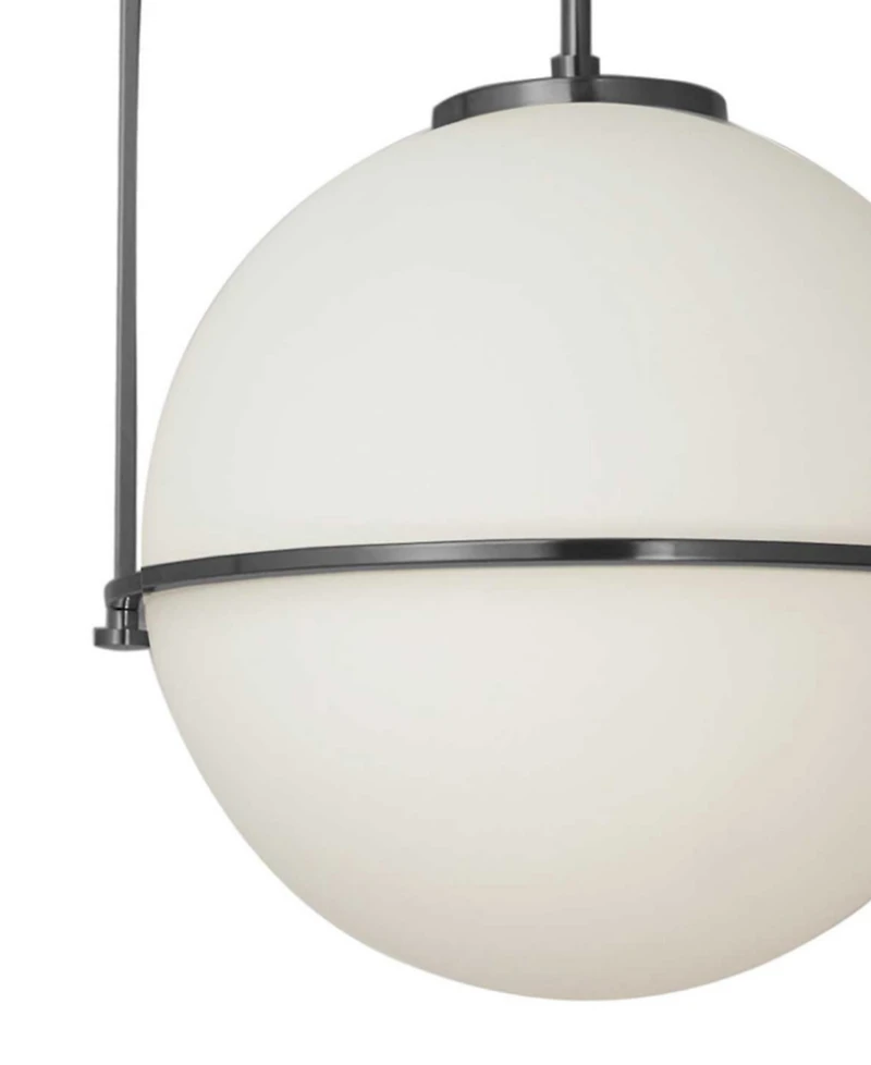 Dainolite 17" Metal, Glass Paola 1 Light Small Pendant with Glass