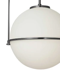 Dainolite 17" Metal, Glass Paola 1 Light Small Pendant with Glass