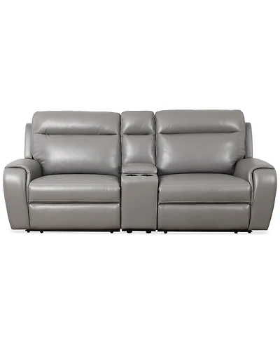 Closeout! Sheeler 3-Pc. Faux Leather Sectional with 2 Power Motion Chairs & 1 Console