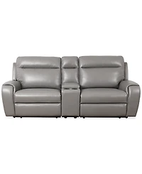 Closeout! Sheeler 3-Pc. Faux Leather Sectional with 2 Power Motion Chairs & 1 Console
