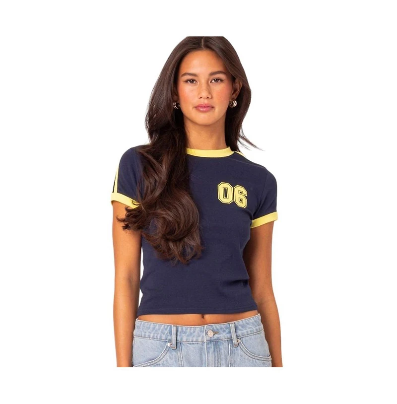 Edikted Women's Kassidy contrast T shirt