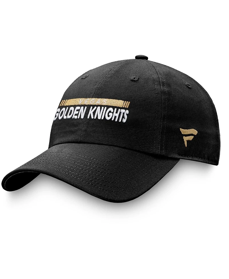 Men's Fanatics Black Vegas Golden Knights Authentic Pro Rink Adjustable Hat