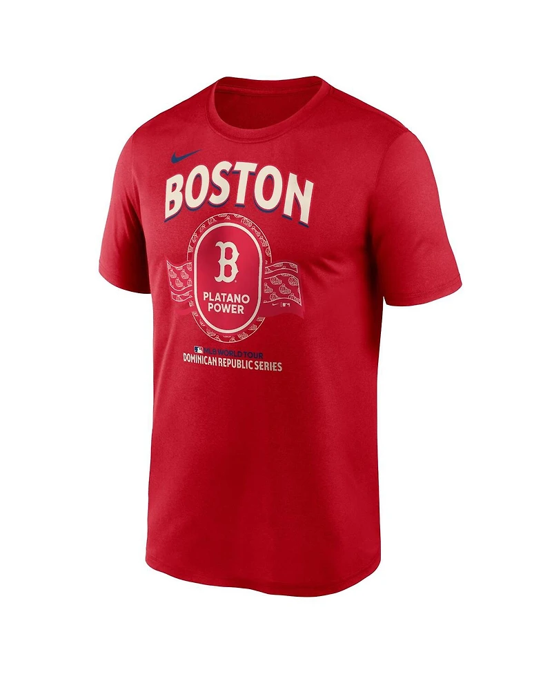 Men's Nike Red Boston Sox Dominican Republic Series Legend T-shirt