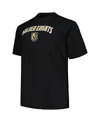 Men's Profile Black Vegas Golden Knights Big and Tall Arch Over Logo T-shirt
