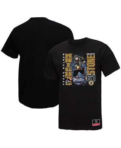 Men's Mitchell & Ness Mark Stone Black Vegas Golden Knights 2024 Nhl Winter Classic Player Graphic T-shirt