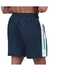 Men's G-iii Sports by Carl Banks Deep Sea Blue Seattle Kraken Streamline Volley Swim Trunks
