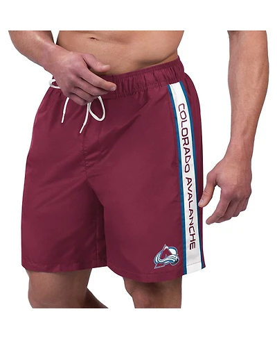 Men's G-iii Sports by Carl Banks Burgundy Colorado Avalanche Streamline Volley Swim Trunks