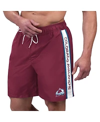 Men's G-iii Sports by Carl Banks Burgundy Colorado Avalanche Streamline Volley Swim Trunks
