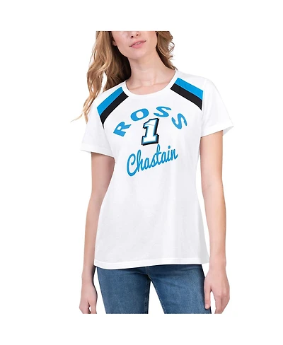 Women's G-iii 4Her by Carl Banks White Ross Chastain Score T-shirt