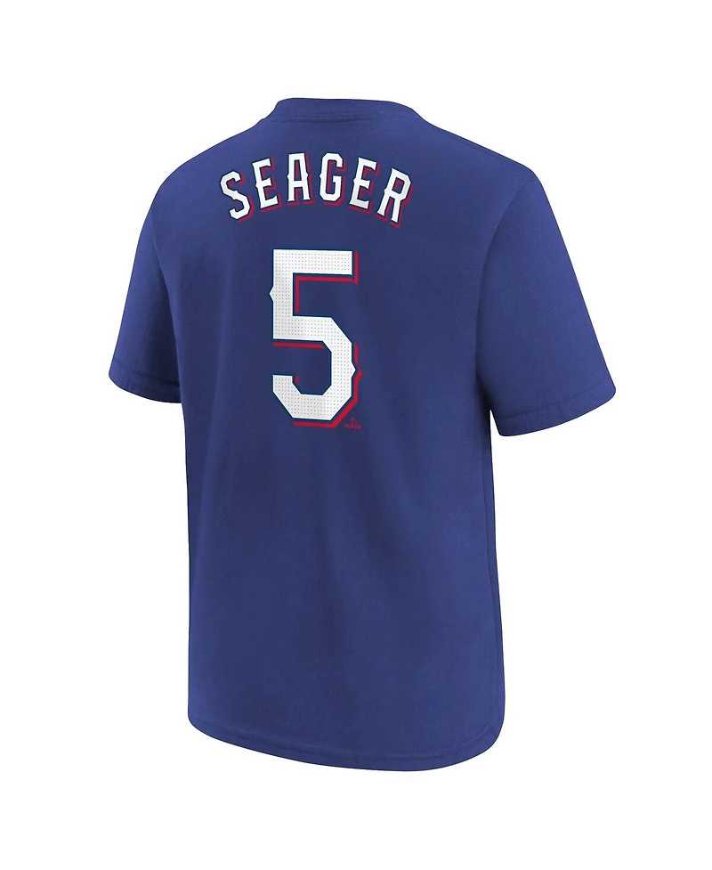 Big Boys Nike Corey Seager Royal Texas Rangers Home Player Name and Number T-shirt