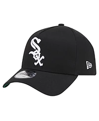 Men's New Era Black Chicago White Sox Team Color A-Frame 9FORTY Adjustable Hat