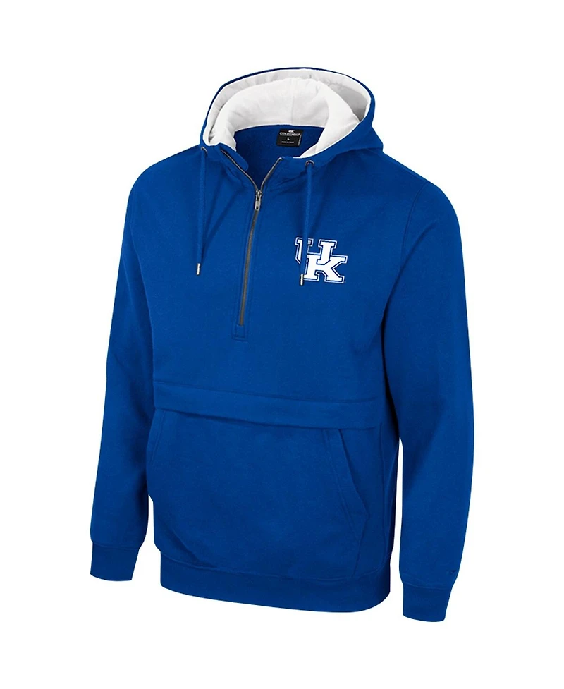 Men's Colosseum Royal Kentucky Wildcats Half-Zip Hoodie