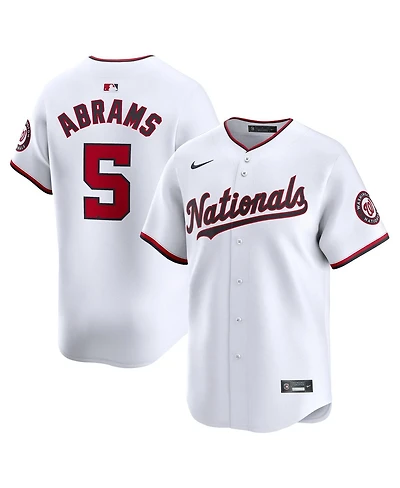 Men's Nike Cj Abrams White Washington Nationals Home limited Player Jersey