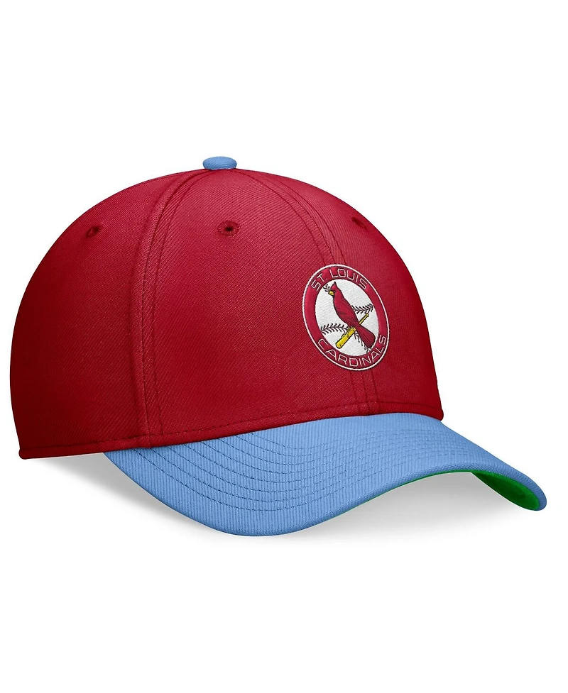 Men's Nike Red, Light Blue St. Louis Cardinals Cooperstown Collection Rewind Swooshflex Performance Hat