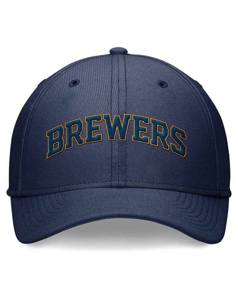 Men's Nike Navy Milwaukee Brewers Evergreen Performance Flex Hat