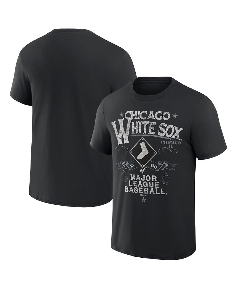 Men's Darius Rucker Collection by Fanatics Black Distressed Chicago White Sox Beach Splatter T-shirt