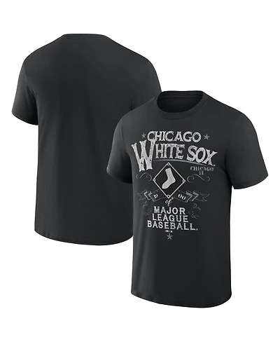 Men's Darius Rucker Collection by Fanatics Black Distressed Chicago White Sox Beach Splatter T-shirt