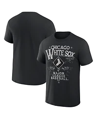 Men's Darius Rucker Collection by Fanatics Black Distressed Chicago White Sox Beach Splatter T-shirt