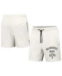 Men's Nba x Staple Cream Milwaukee Bucks Heavyweight Fleece Shorts