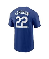 Men's Nike Clayton Kershaw Royal Los Angeles Dodgers Fuse Name and Number T-shirt