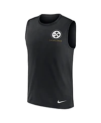 Men's Nike Black Pittsburgh Steelers Muscle Tank Top
