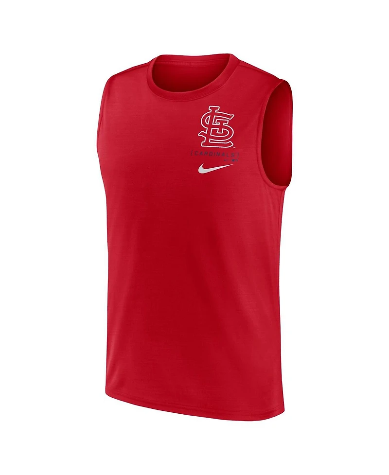 Men's Nike Red St. Louis Cardinals Large Logo Muscle Tank Top