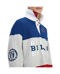 Men's Tommy Hilfiger Royal Buffalo Bills Connor Oversized Rugby Long Sleeve Polo Shirt