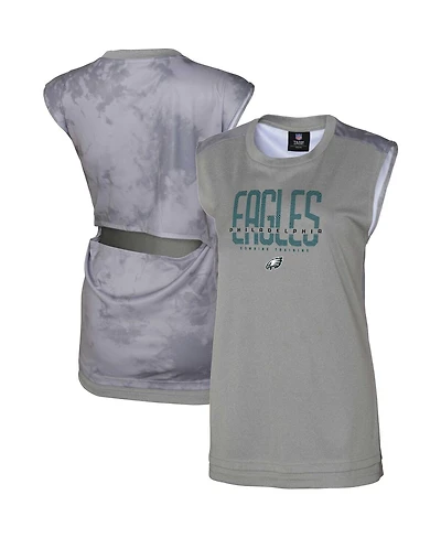 Women's Gray Philadelphia Eagles No Sweat Tank Top