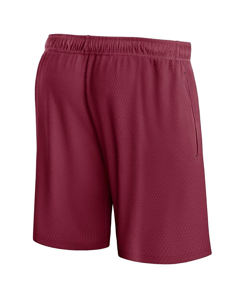 Men's Fanatics Wine Cleveland Cavaliers Post Up Mesh Shorts
