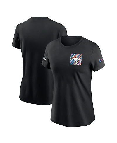 Women's Nike Black Denver Broncos 2023 Nfl Crucial Catch Sideline Tri-Blend T-shirt